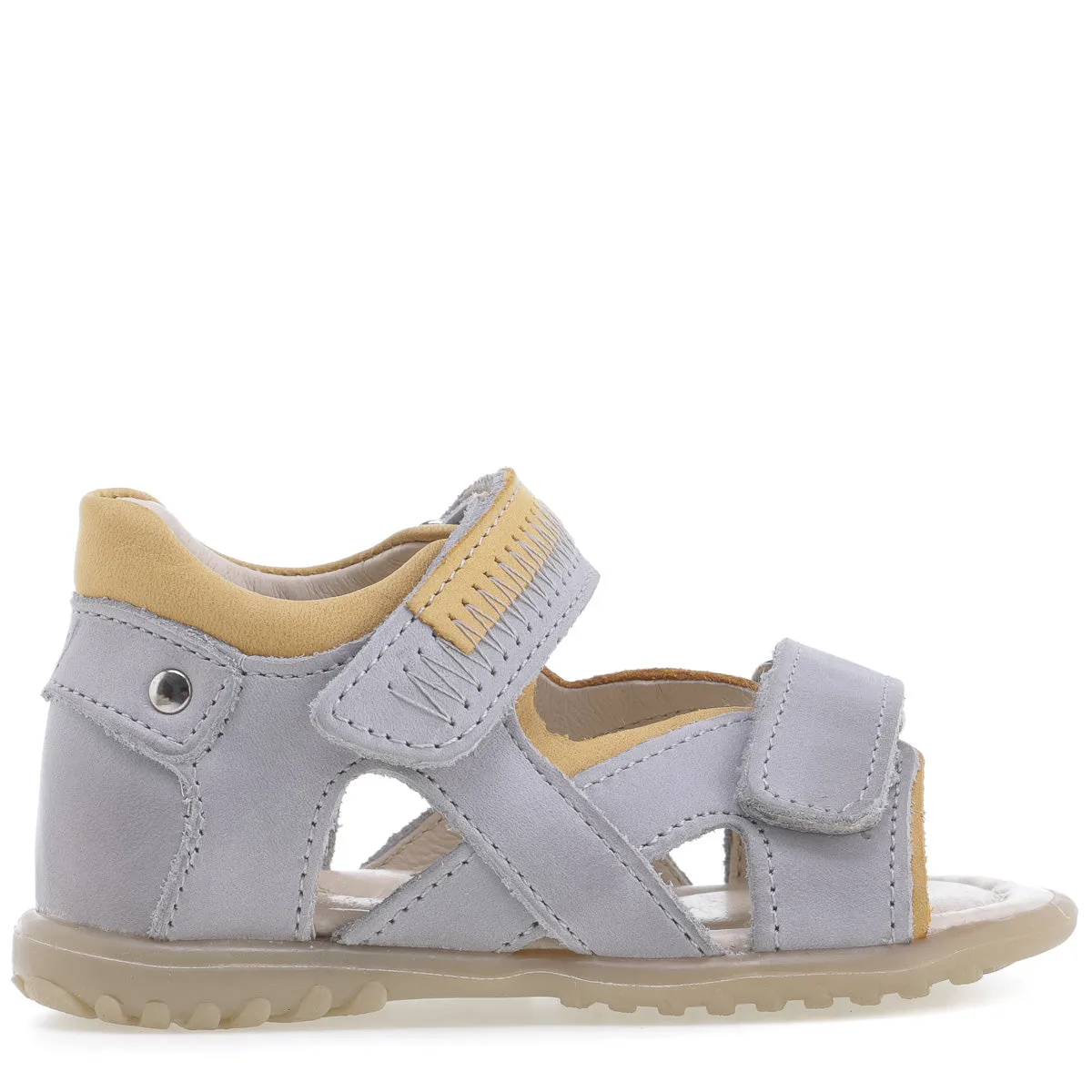 (2086-23) Emel grey velcro Sandals -