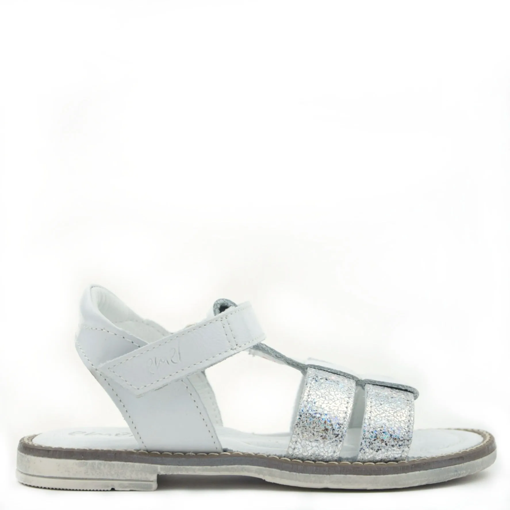 (2568B-4) Emel white patent sandals