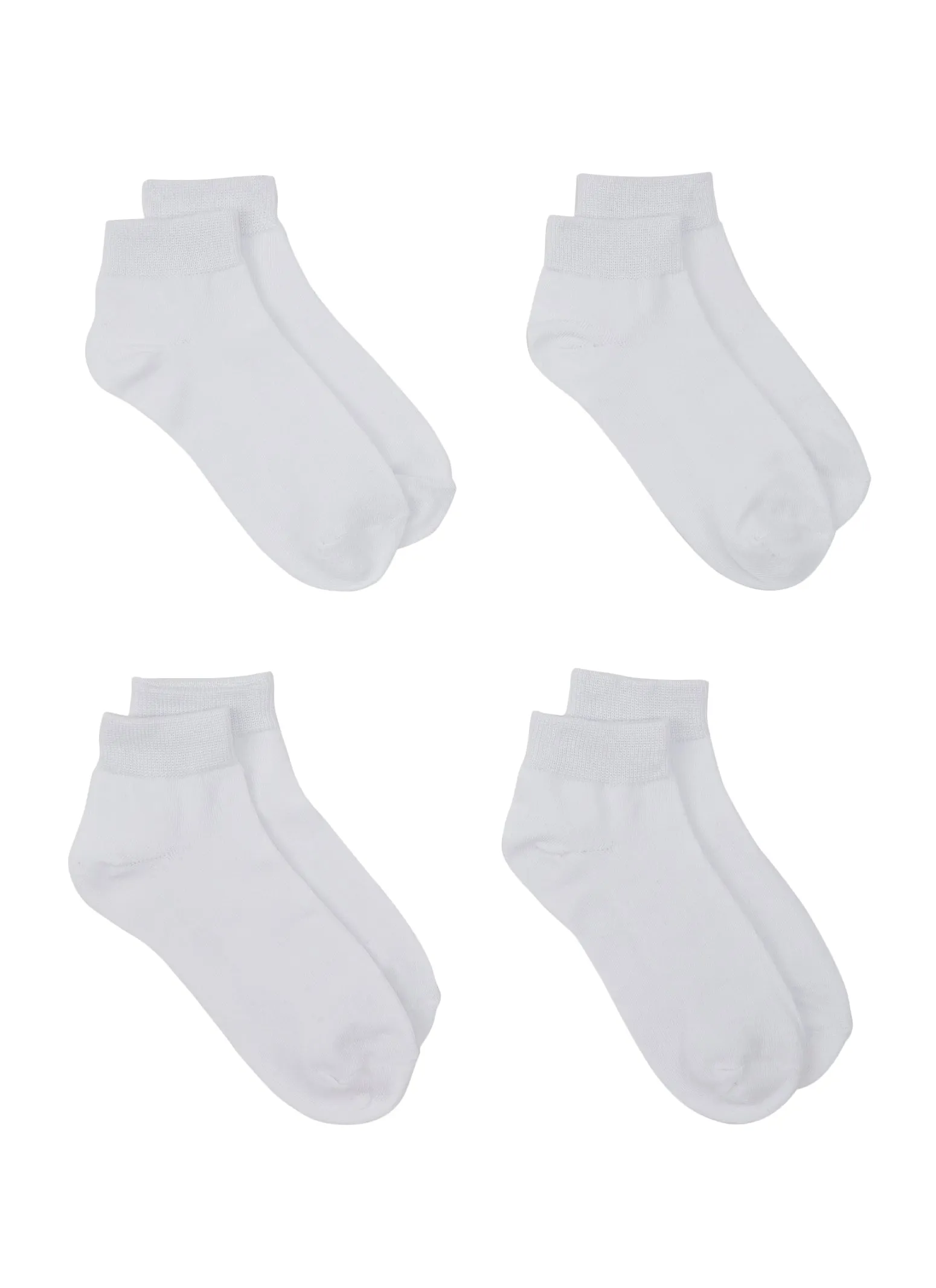 4 Pack Basic Solid Ankle Socks