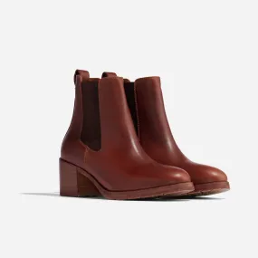 Ana Go-To Heeled Chelsea Boot Auburn