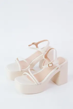 Avianna Smooth Block Heel Sandal, Cream | Chinese Laundry