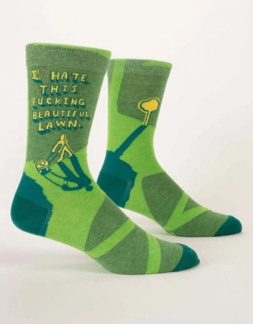 Blue Q -  Beautiful Lawn M-Crew Socks