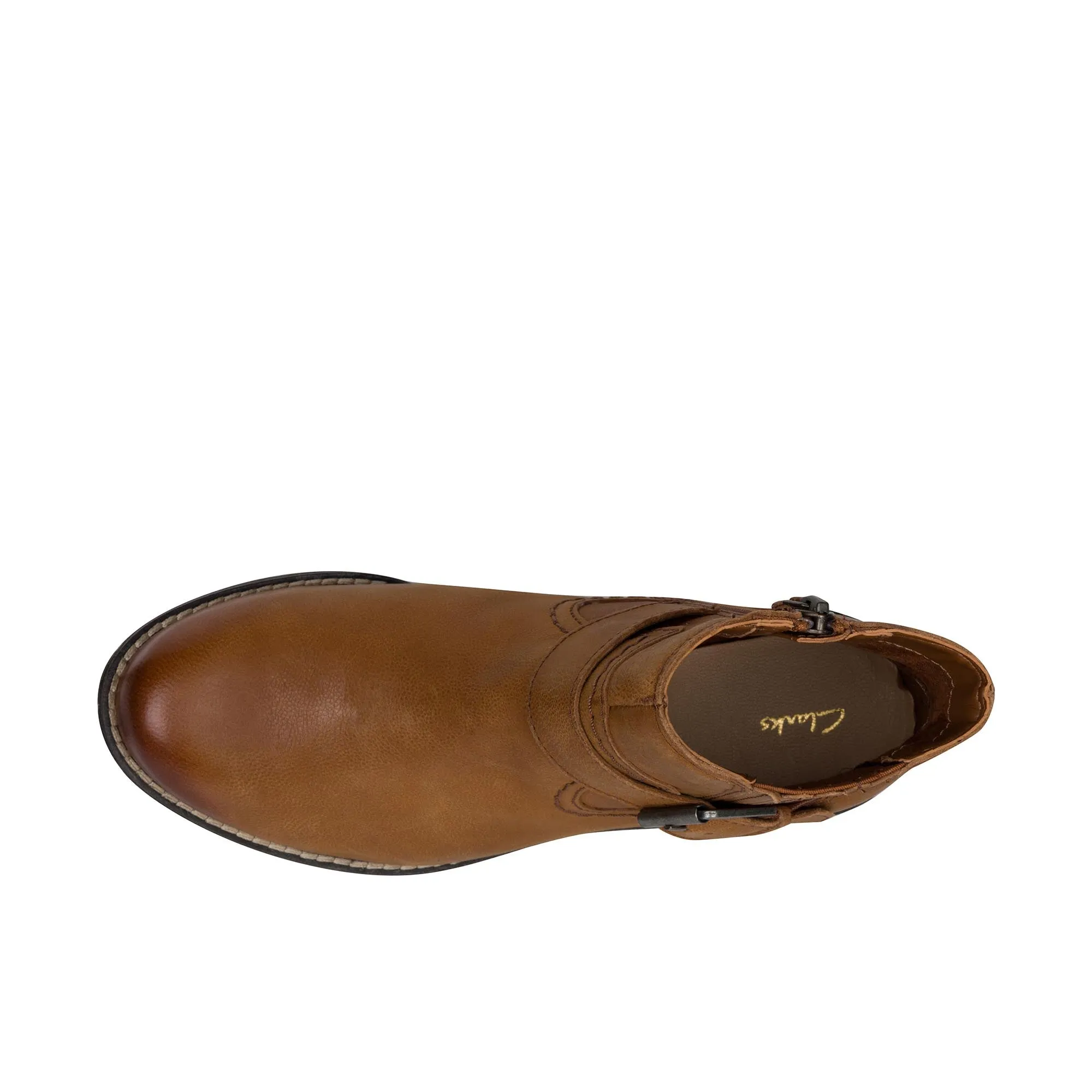 Clarks Womens Clarkwell Strap Dark Tan