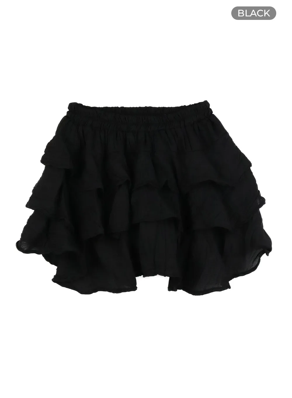 Cotton Frill Banded Mini Skirt OM426