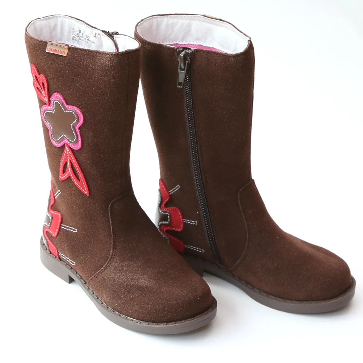 FINAL SALE - L'Amour Girls Tall Flower Fall Boot