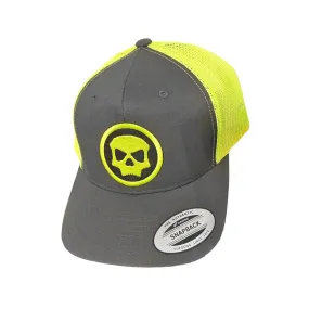 Flexfit Snapback Hat - Dark Grey / Volt Mesh (Volt Skull Icon)