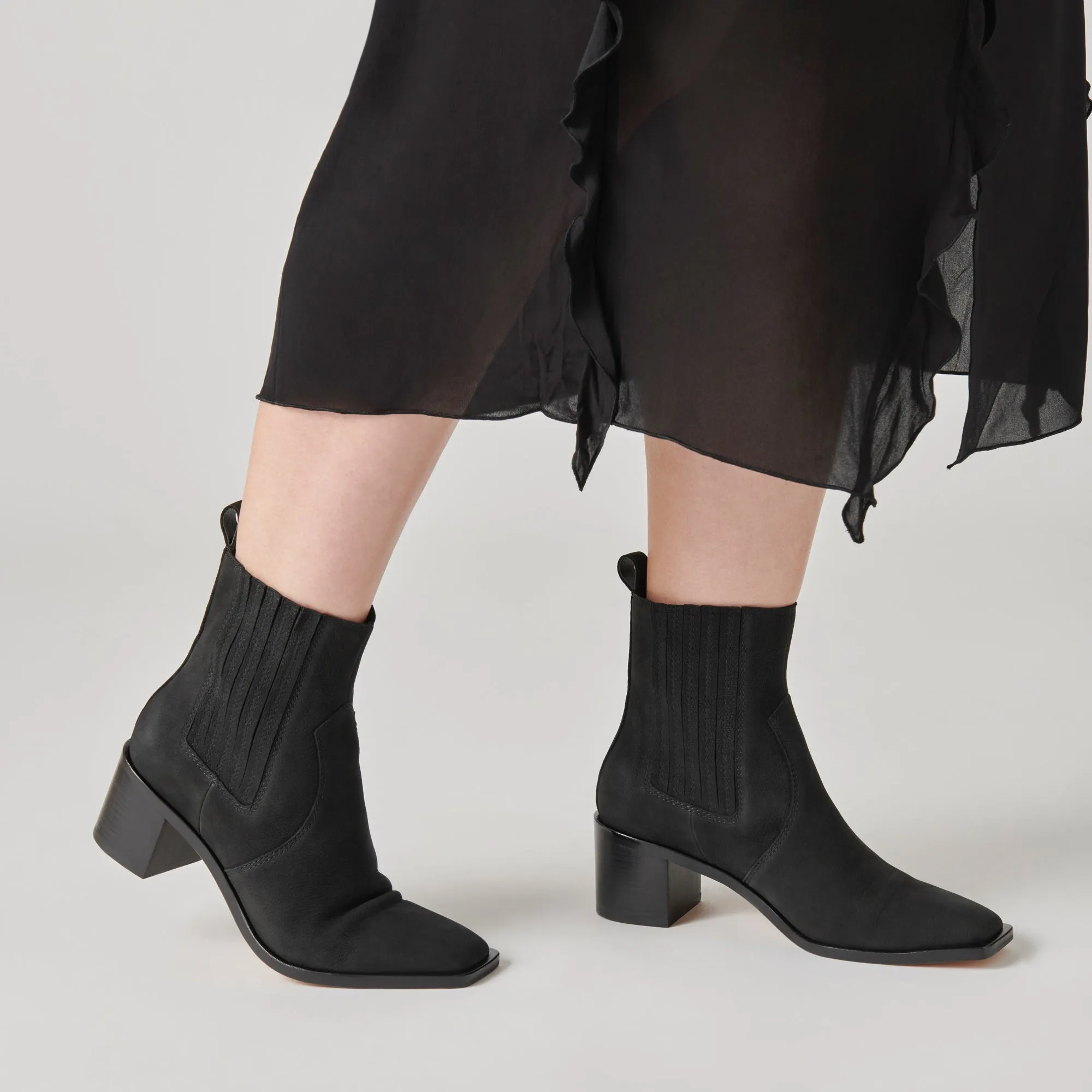 IRNIE BOOTIES BLACK NUBUCK