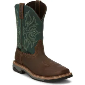 Justin Men's Bolt 11" Comp Toe WP Western Work Boot -Tan- SE4105