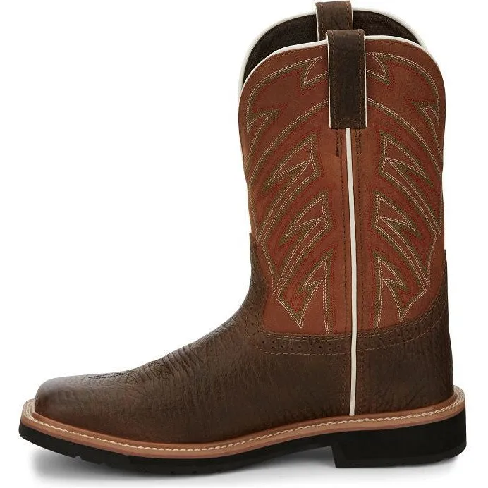 Justin Men's Electrician 11" Western Work Boot - Brown - SE4560