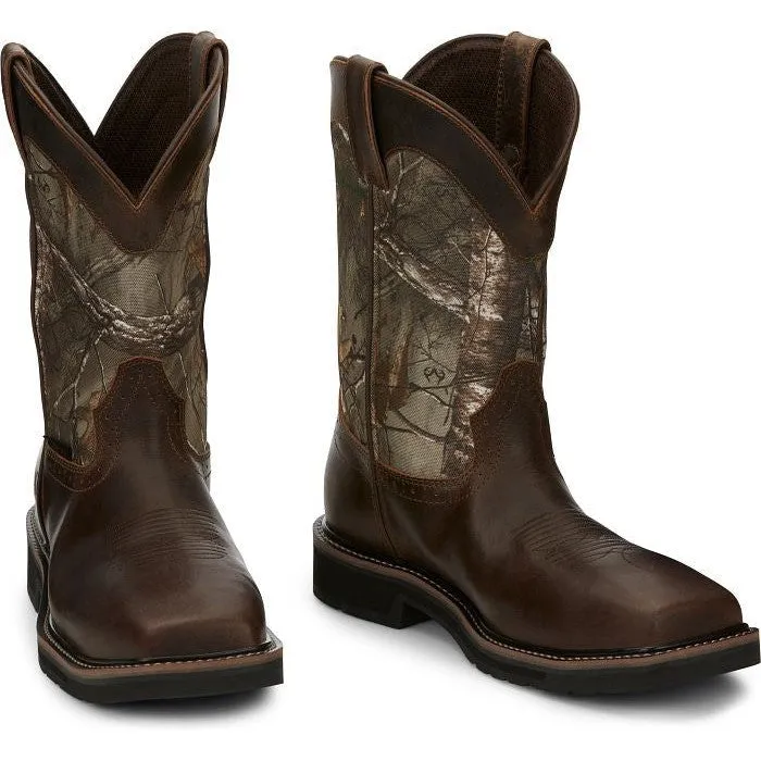 Justin Men's Trekker 11 CT WP Western Work Boot -Brown- SE4677