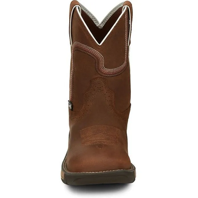 Justin Women's Rush 8 Waterproof Western Work Boot -Brown- SE4359