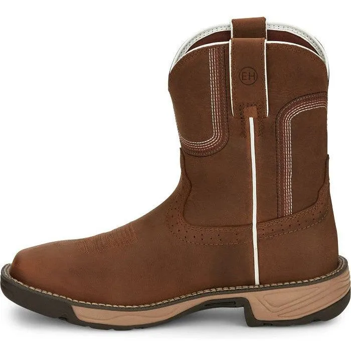 Justin Women's Rush 8 Waterproof Western Work Boot -Brown- SE4359