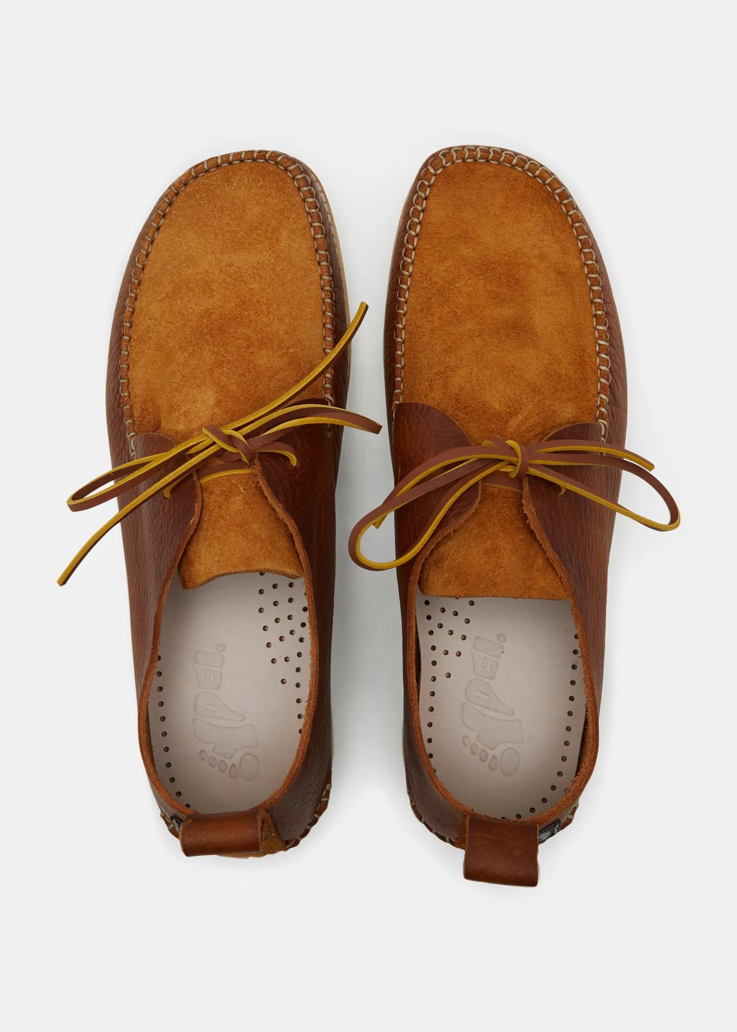 Lawson III Reverse Tumbled Leather Moccasin Shoe On EVA Outsole - Chestnut Brown