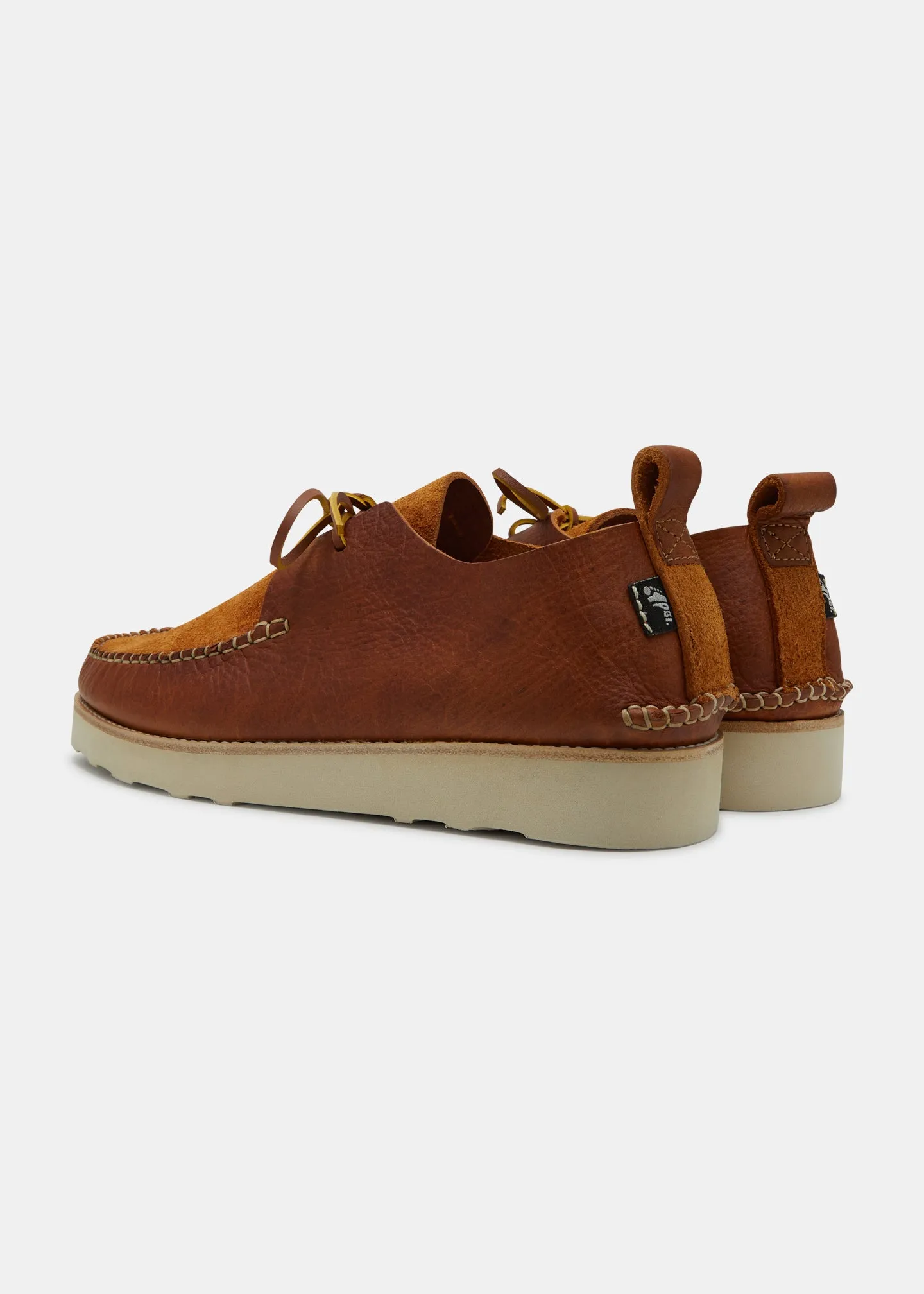 Lawson III Reverse Tumbled Leather Moccasin Shoe On EVA Outsole - Chestnut Brown