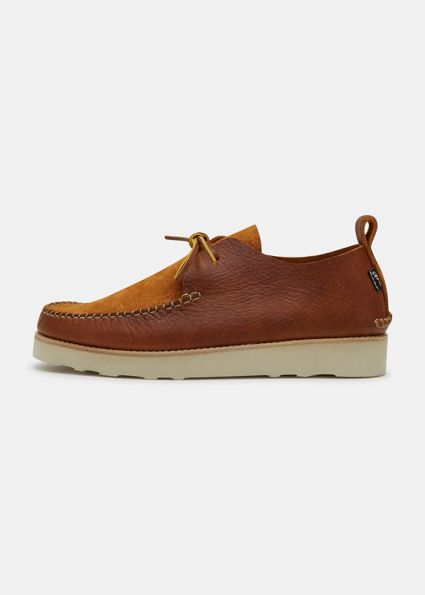 Lawson III Reverse Tumbled Leather Moccasin Shoe On EVA Outsole - Chestnut Brown