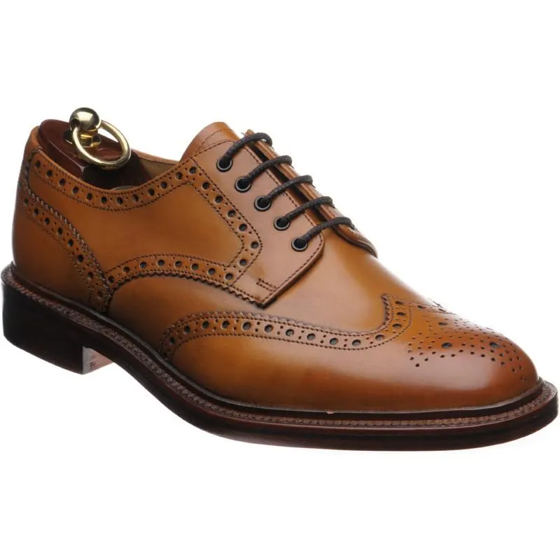 LOAKE Chester Oxford Brogue Shoe - Tan