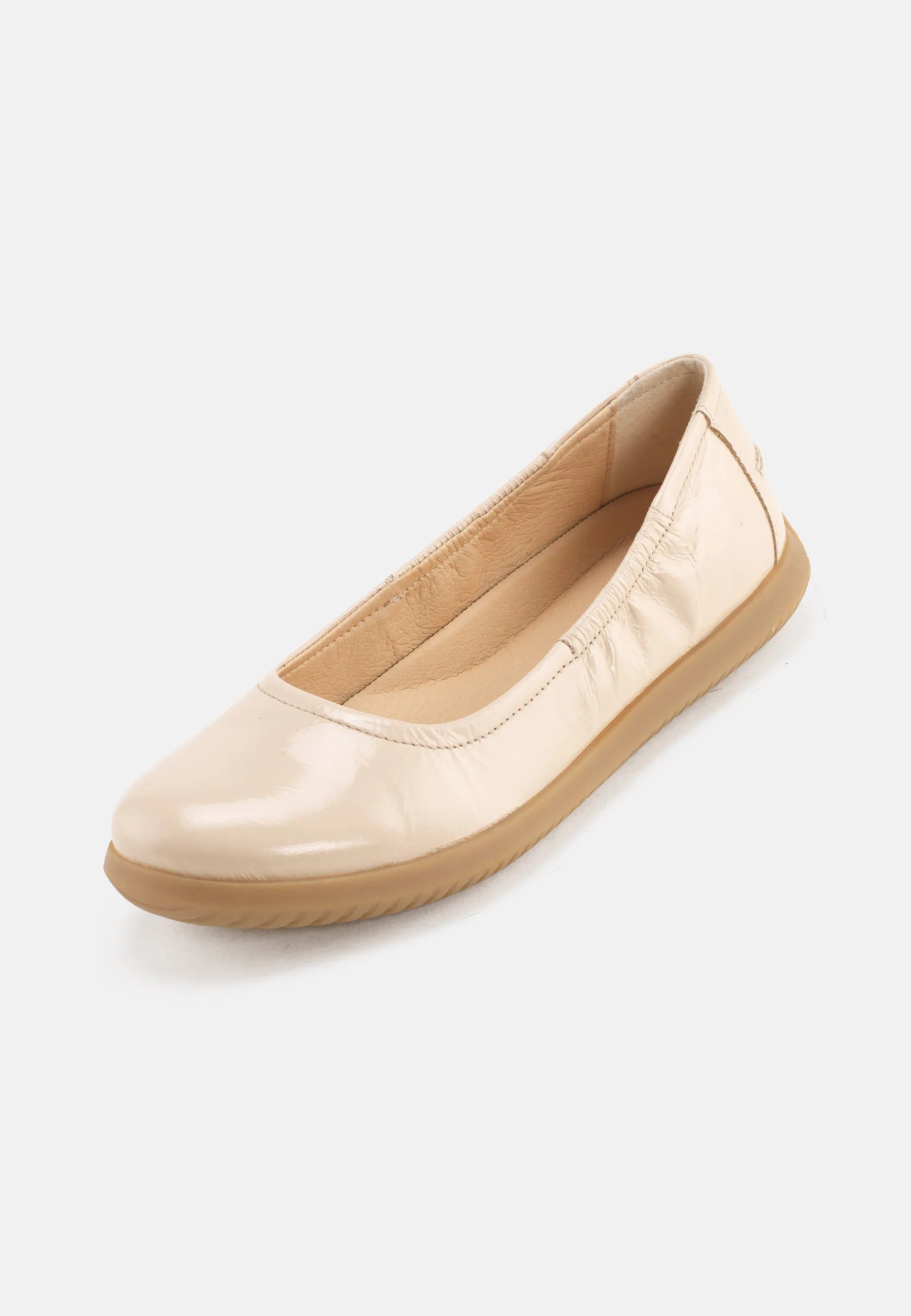 Marie Ballerina Leather - Cream