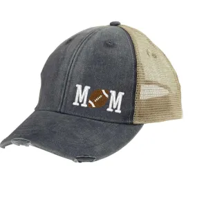 Mom Hat Football Mesh Trucker Hat