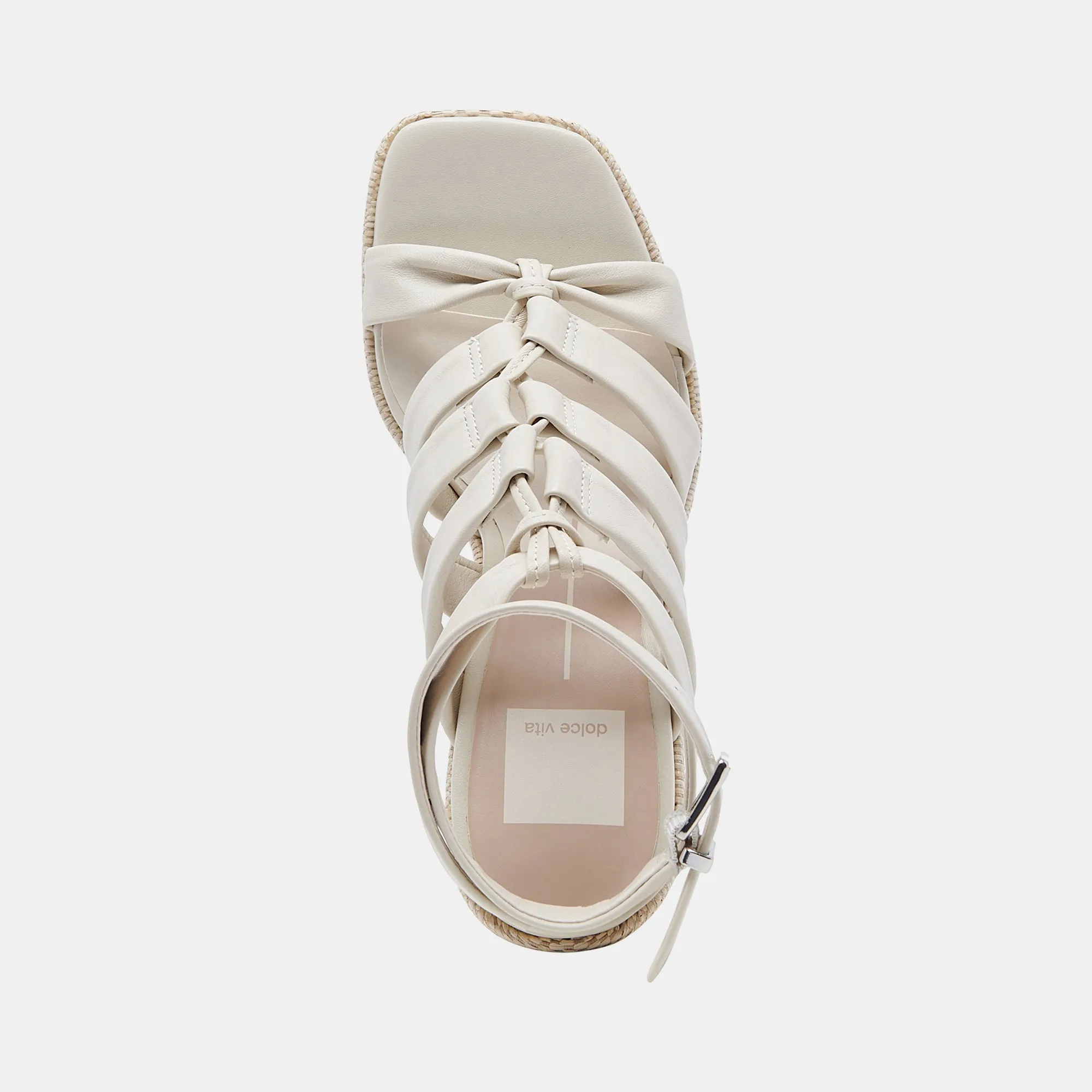 OLEMA HEELS IVORY LEATHER