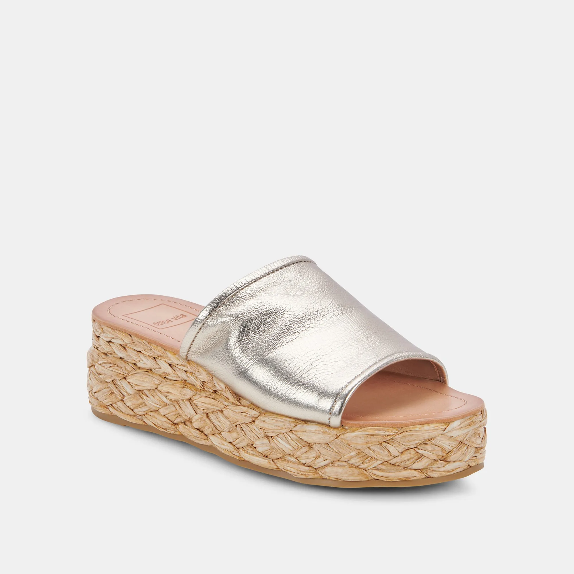 PABLOS SANDALS LIGHT GOLD METALLIC LEATHER