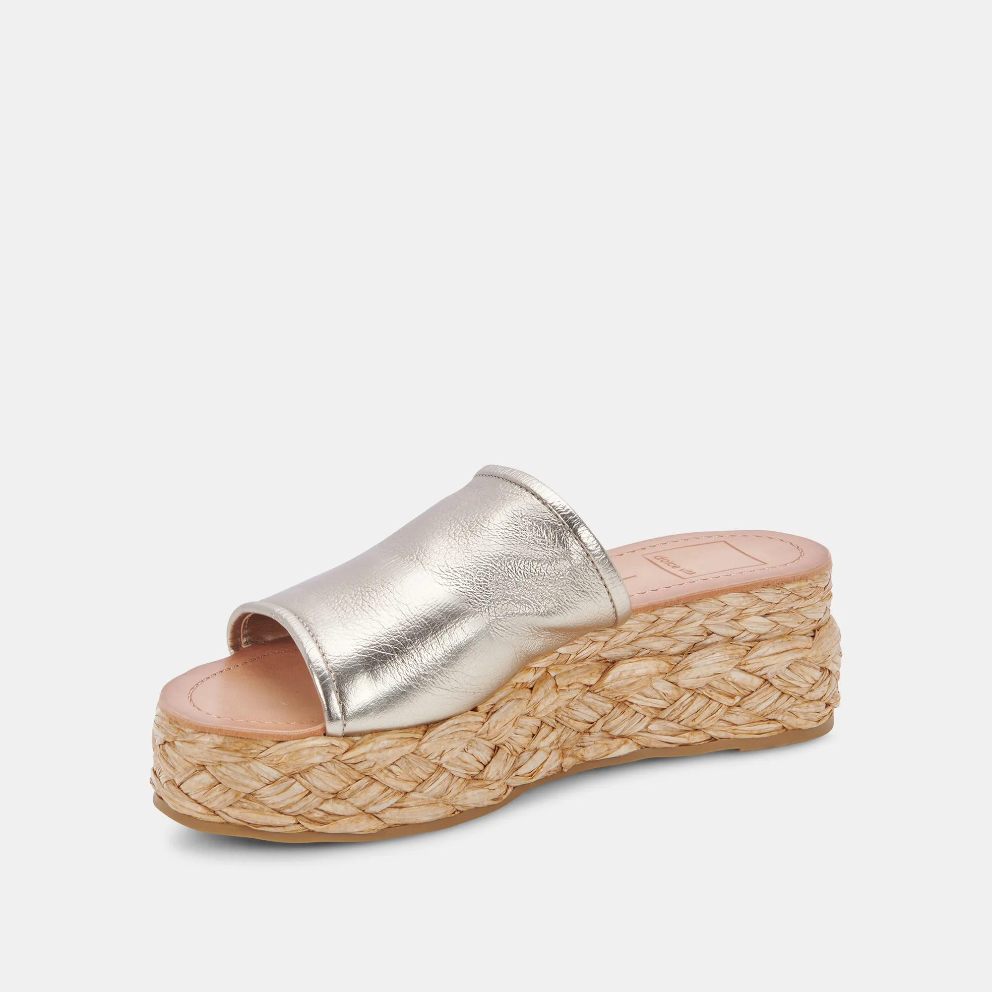 PABLOS SANDALS LIGHT GOLD METALLIC LEATHER