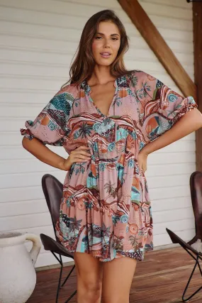 Petal Mini Dress - Lakeside Serenity Collection