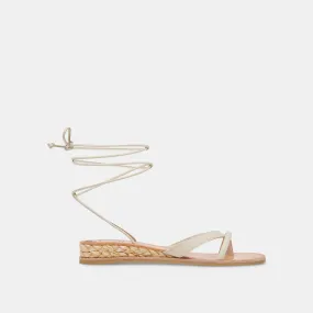 PRAX SANDALS IVORY LEATHER