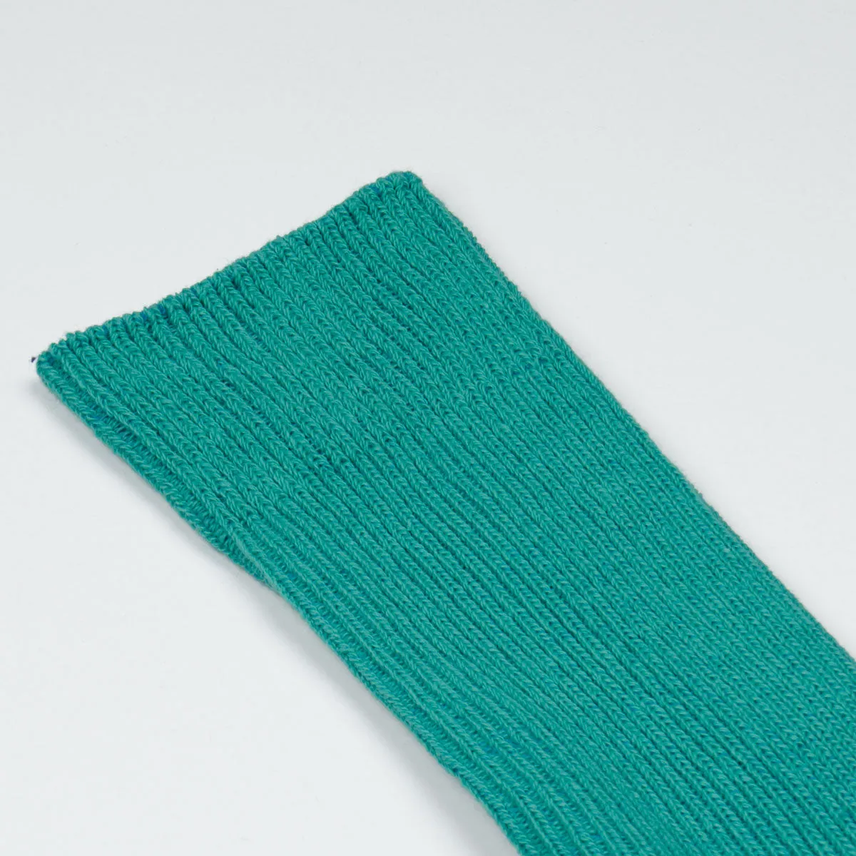 RoToTo - Recycled Cotton Ribbed Crew Socks - Light Green