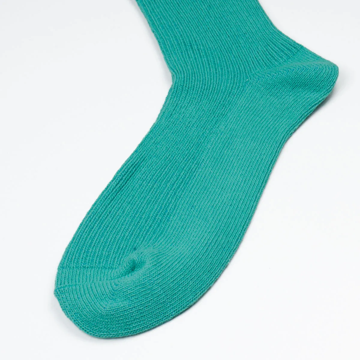 RoToTo - Recycled Cotton Ribbed Crew Socks - Light Green