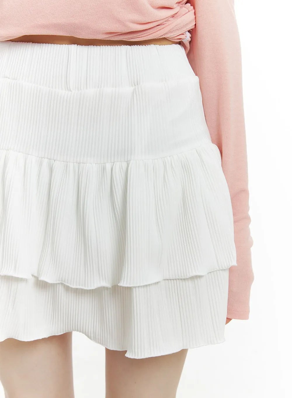 Ruffle Banded Mini Skirt OM426