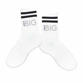 Sigma Delta Tau Sorority Socks for your Big and Little with Greek Letters on Striped Cotton Crew Socks