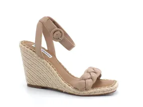 STEVE MADDEN Novah Sandalo Zeppa Corda Beige Tan NOVA04S1