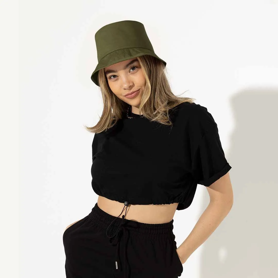 Unisex Olive Green Classy Bucket Hat