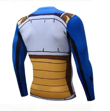 Vegeta Cell Armor Dragon Ball Z Compression Long Sleeve Rash Guard