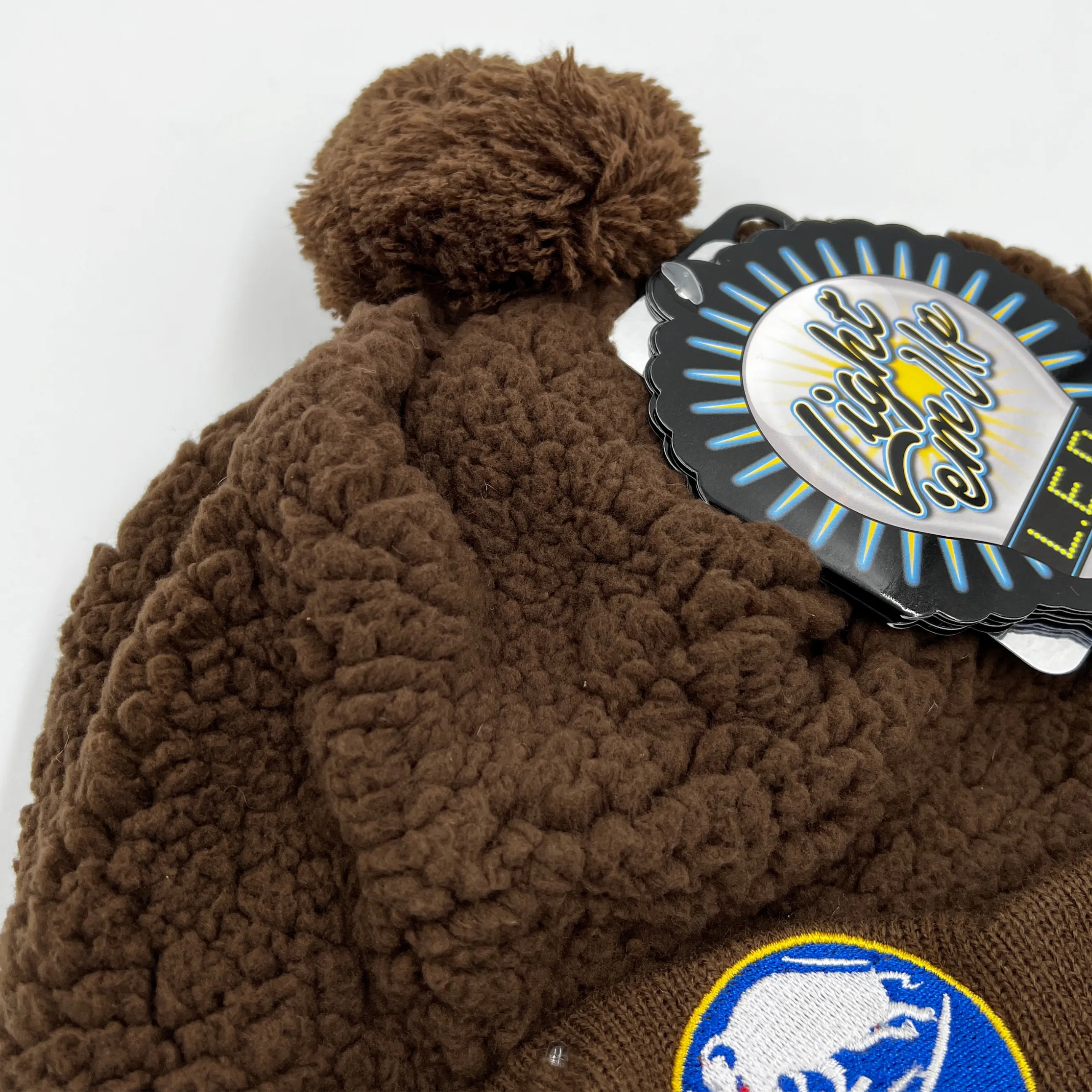 Women's Buffalo Sabres Brown Sherpa Light Up Winter Hat